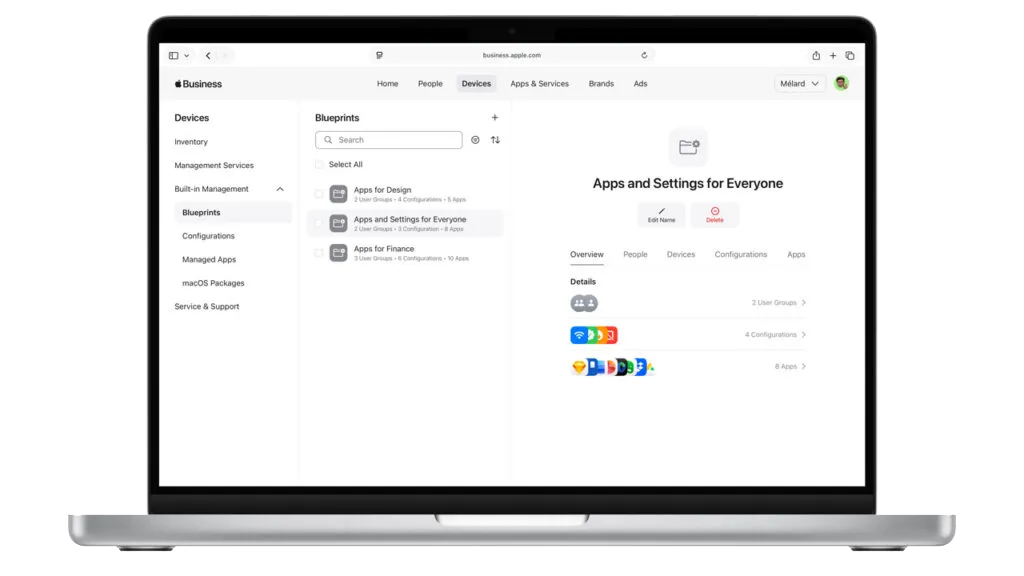 Alles unter Kontrolle.Mit Apple Business.