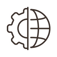 Gear icon with head