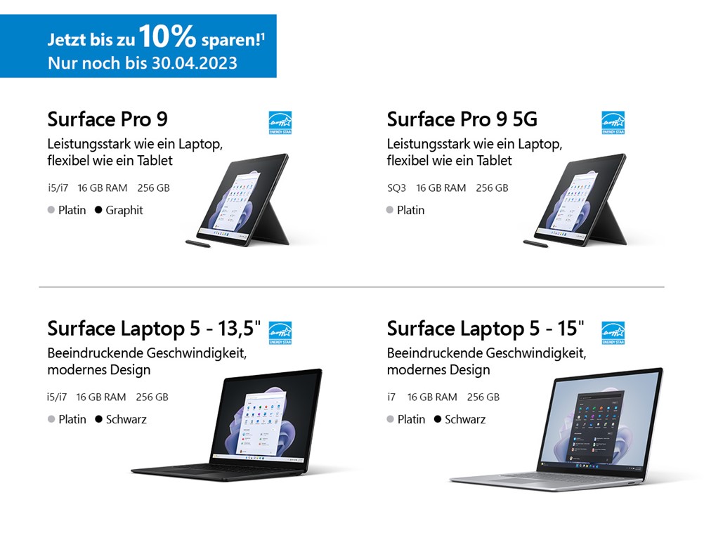 Surface Pro 9 oder Surface Laptop 5