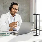 Perfekt für virtuelle Sprechstunden.