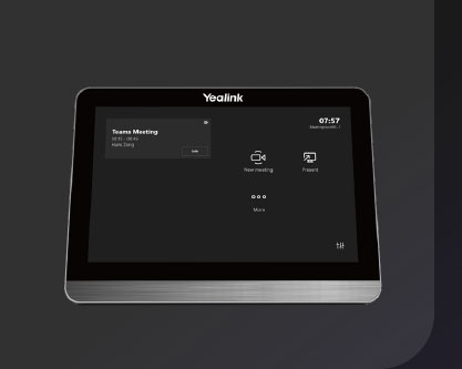 Befreien Sie Ihren Laptop.
Treten Sie einer Besprechung mit nur einem Fingertip bei.