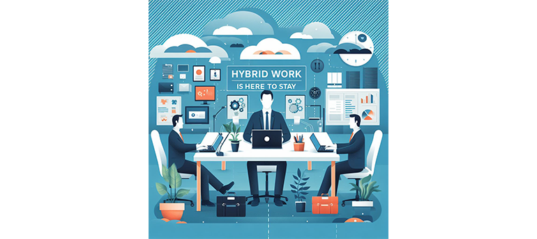 Artikel Hybrid Work: Herausforderungen und Chancen für Unternehmen Bild