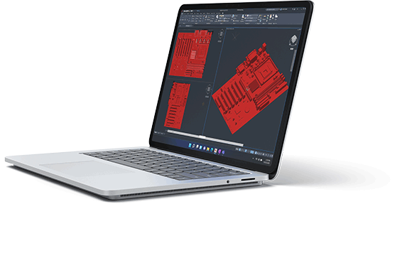 Surface Laptop Studio met CAD-CAM software