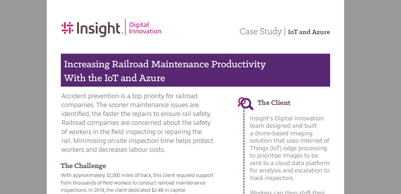 Increasing Railroad Maintenance Productivity With the IoT and Azure