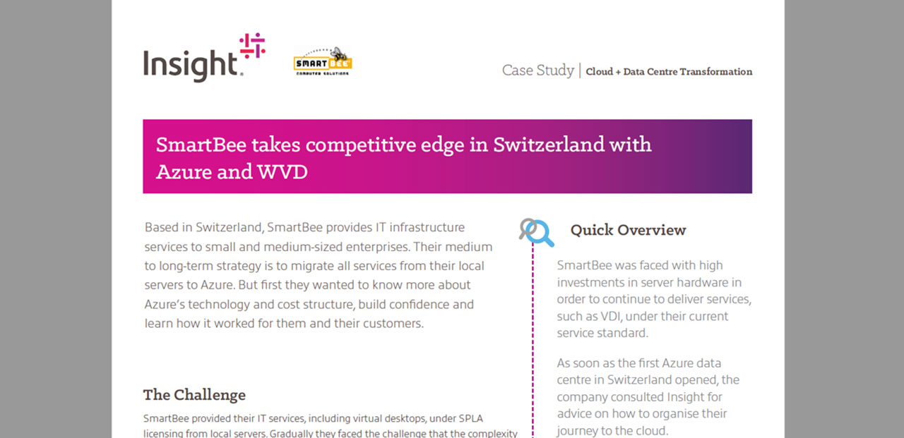 Artikel SmartBee takes competitive edge in Switzerland with Azure and WVD Bild
