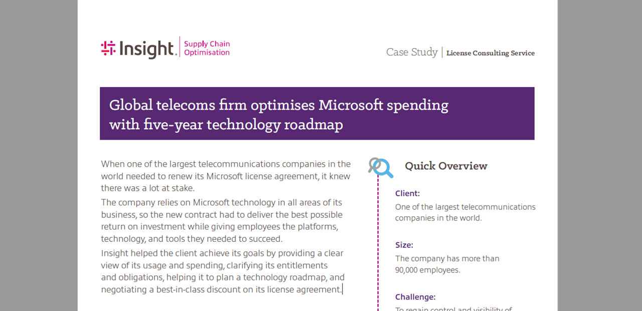 Artikel Global Telecoms Firm Optimises Microsoft Spending with five-year Technology Roadmap Bild