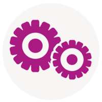 Illustration of of gears turning