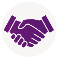 Illustration of two business professionals shaking hands