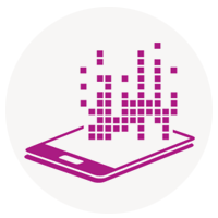 Illustration of tablet computer featuring software application on screen