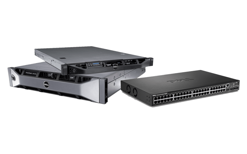 Dell PowerEdge R410 Server, PowerVault MD3200i Storage Array, and PowerConnect 5524p Switch