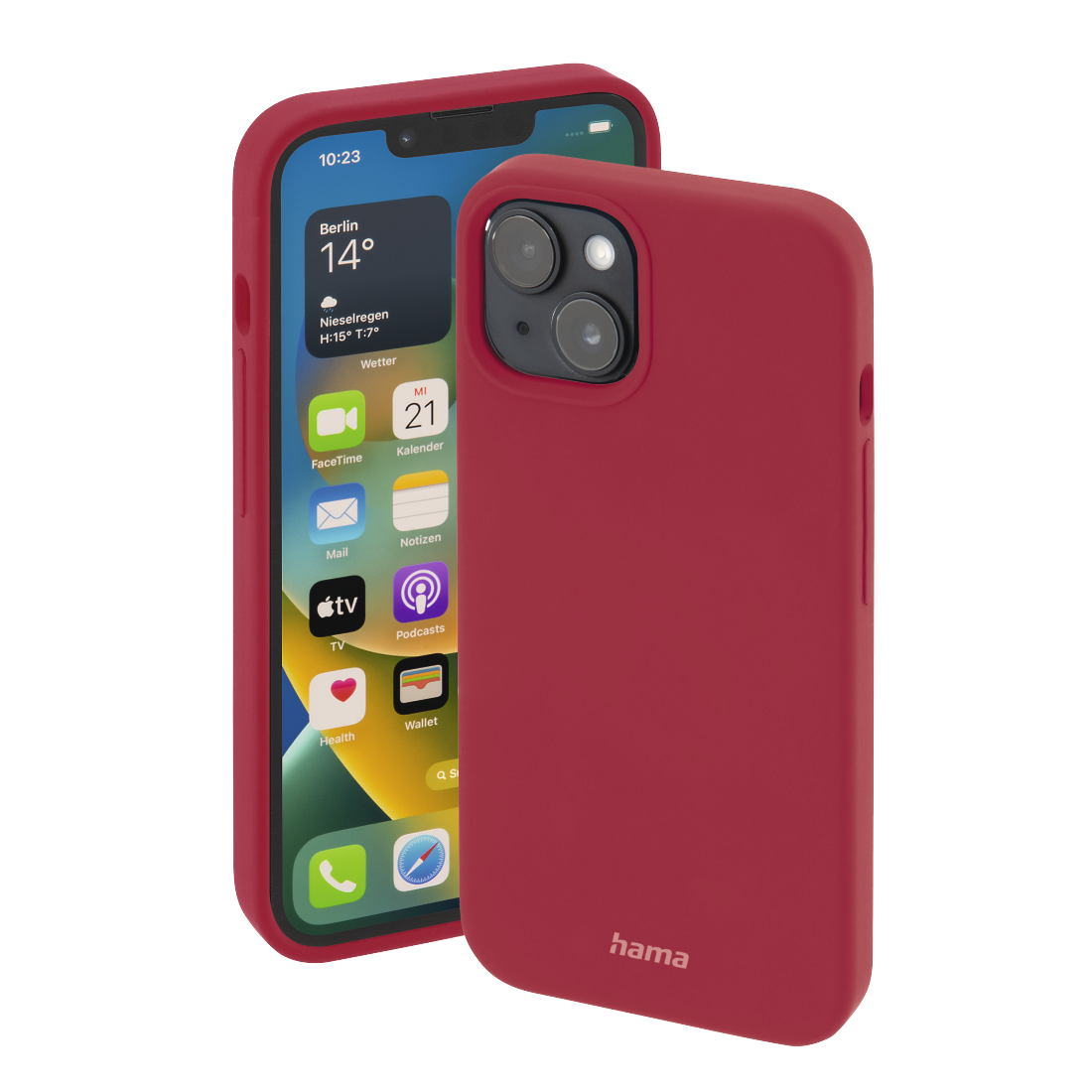 Hama Cover "MagCase Finest Feel PRO" für Apple iPhone 14, Rot