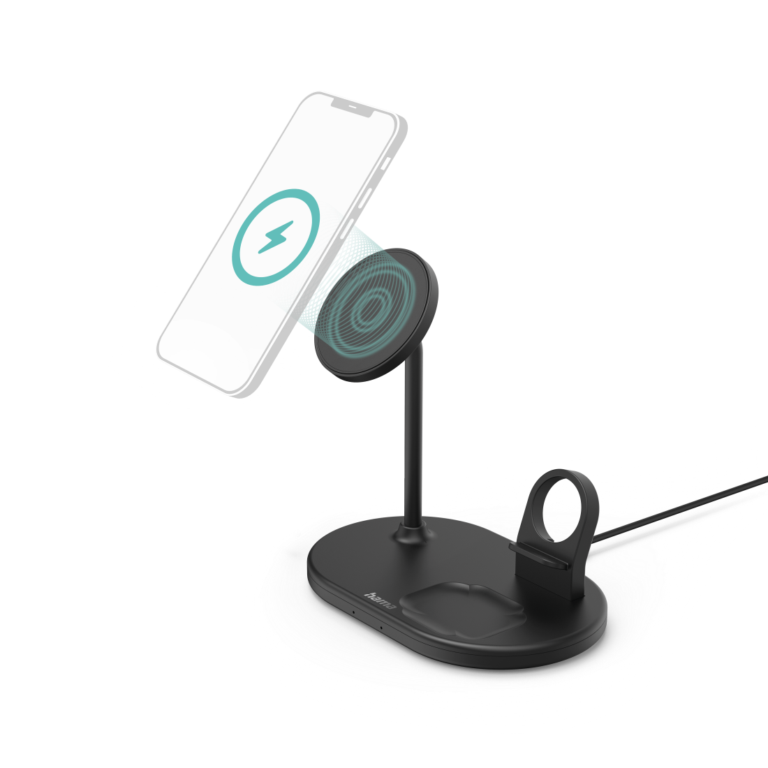 Hama 3in1 Wireless Charger "MagCharge Multi", kabellos f. iPhone, AirPods, Watch