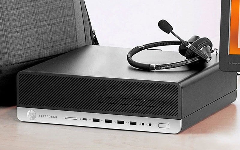 HP small form factor PCs HP small form factor PC on desk
