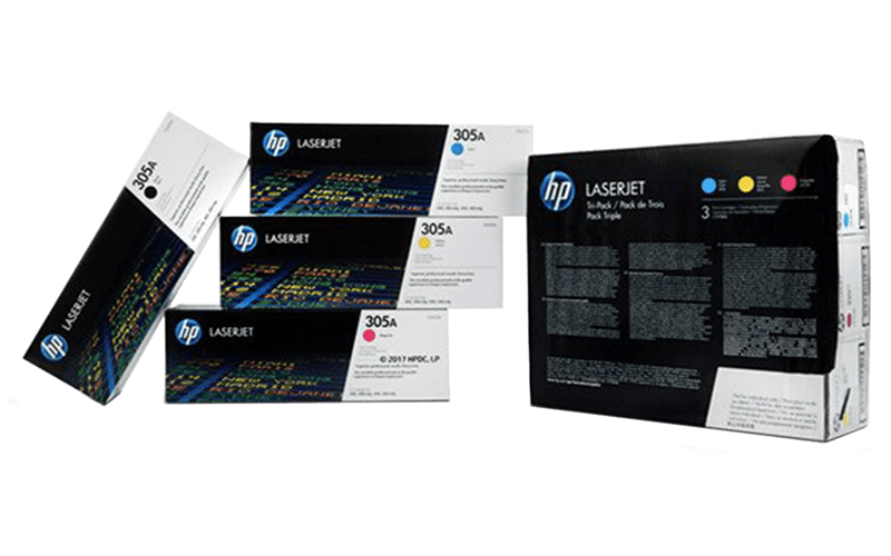 Original HP Toner uses 5.8million light pulses to print one image. Product image of the HP toner range