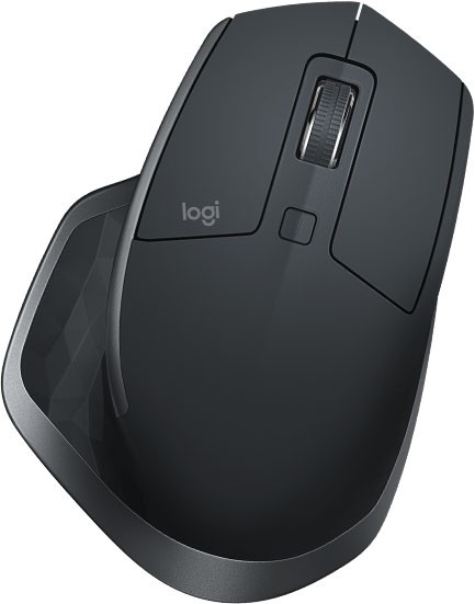 fortschrittliche Maus mit intelligentem, geschwindigkeitsadaptivem Scrollrad, Darkfield-Laser-Sensor und computerübergreifender Steuerung mit Logitech Flow